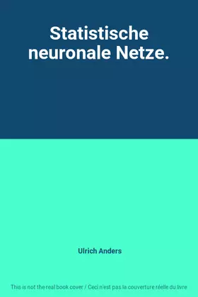 Couverture du produit · Statistische neuronale Netze.