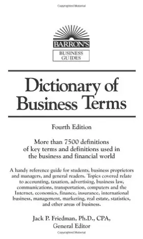 Couverture du produit · Dictionary of Business Terms (Barron's Business Guides)