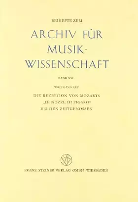 Couverture du produit · Die Rezeption Von Mozarts Le Nozze Di Figaro Bei Den Zeitgenossen