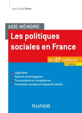 Couverture du produit · Aide-mémoire - Les politiques sociales en France - 4e éd. - en 27 notions: en 27 notions