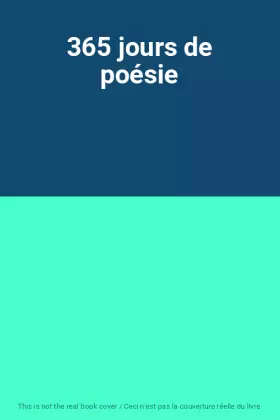 Couverture du produit · 365 jours de poésie