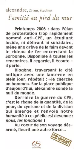 Couverture du produit · L'amitié au pied du mur