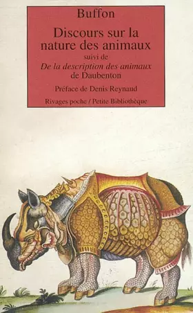 Couverture du produit · Discours sur la nature des animaux, suivi de "De la description des animaux"