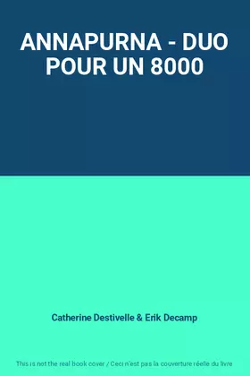 Couverture du produit · ANNAPURNA - DUO POUR UN 8000