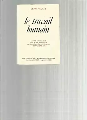 Couverture du produit · Jean-Paul II, Le travail humain