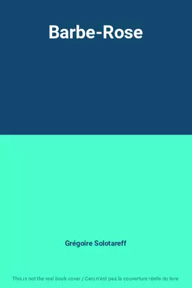 Couverture du produit · Barbe-Rose