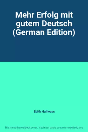Couverture du produit · Mehr Erfolg mit gutem Deutsch (German Edition)