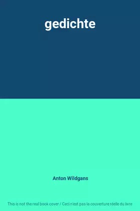 Couverture du produit · gedichte