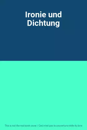 Couverture du produit · Ironie und Dichtung