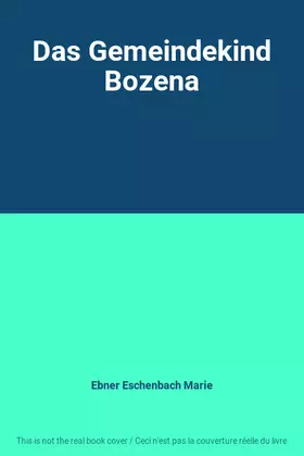Couverture du produit · Das Gemeindekind Bozena