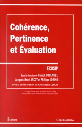 Couverture du produit · Cohérence, Pertinence et Evaluation