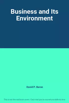 Couverture du produit · Business and Its Environment