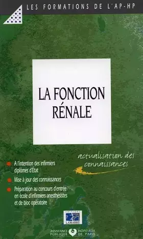 Couverture du produit · La fonction rénale : actualisation des connaissances
