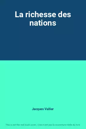 Couverture du produit · La richesse des nations