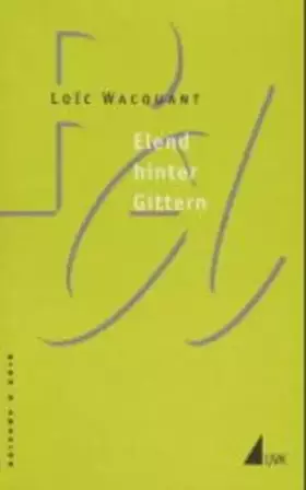 Couverture du produit · Elend hinter Gittern (Raisons D'Agir)