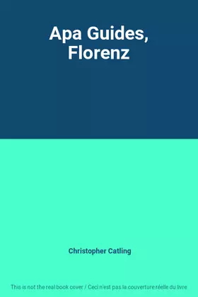 Couverture du produit · Apa Guides, Florenz