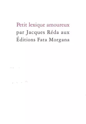 Couverture du produit · Petit lexique amoureux