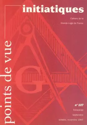 Couverture du produit · Points de vue initiatiques, numéro 107
