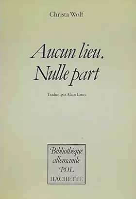 Couverture du produit · Aucun lieu, nulle part (Bibliothèque allemande)