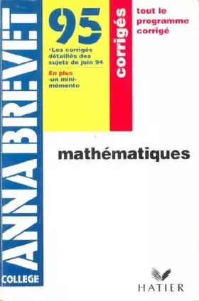 Couverture du produit · MATHEMATIQUES CORRIGES 95