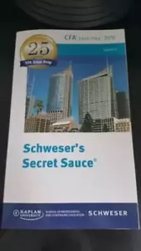 Couverture du produit · Kaplan Schweser Secret Sauce 2016 Level 2