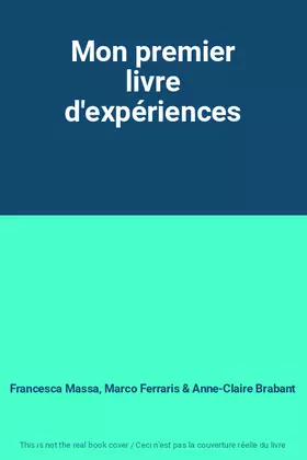 Couverture du produit · Mon premier livre d'expériences