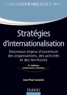 Couverture du produit · Stratégies d'internationalisation - 3e édition