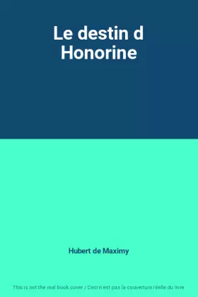 Couverture du produit · Le destin d Honorine