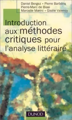 Couverture du produit · INTRODUCTION AUX METHODES CRITIQUES POUR L'ANALYSE LITTERAIRE