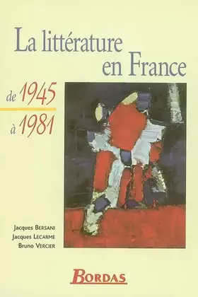 Couverture du produit · LITTER.EN FRANCE DE 45 A 81 (BERSANI)    (Ancienne Edition)