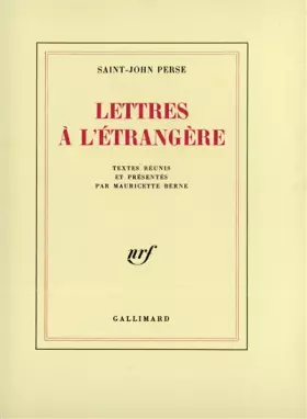 Couverture du produit · Lettres à l'Étrangère