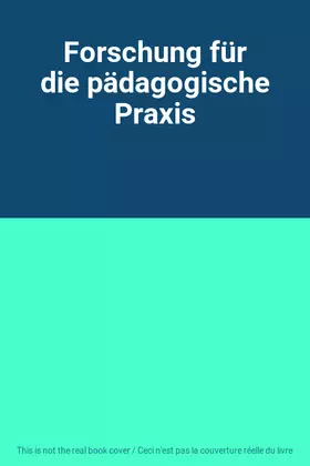 Couverture du produit · Forschung für die pädagogische Praxis