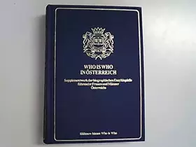 Couverture du produit · Who is Who in Österreich: Supplementwerk