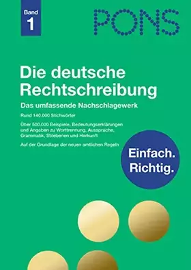 Couverture du produit · PONS Die deutsche Rechtschreibung: Ausgabe für Rheinland-Pfalz: Das umfassende Nachschlagewerk