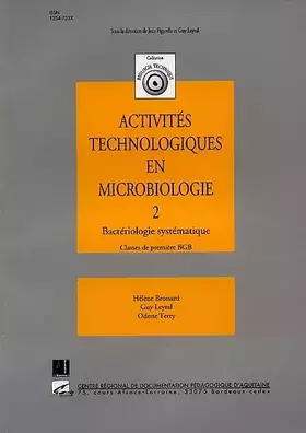 Couverture du produit · Activités technologiques en microbiologie : bactériologie systématique