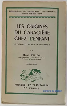 Couverture du produit · Les Origines du caractère chez l'enfant