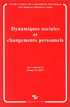 Couverture du produit · Dynamiques sociales et changements personnels