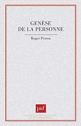 Couverture du produit · Genèse de la personne
