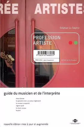 Couverture du produit · Profession artiste: Guide du musicien et de l'interprète