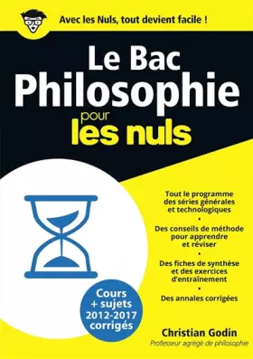 Couverture du produit · Bac Philosophie 2018 Pour les Nuls
