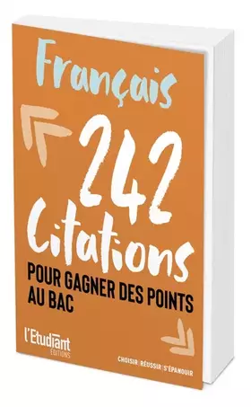 Couverture du produit · Français - 242 citations pour gagner des points au bac
