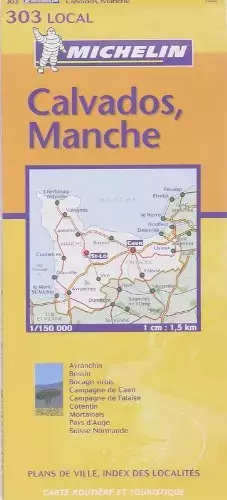Couverture du produit · Carte routière : Calvados - Manche, N° 11303