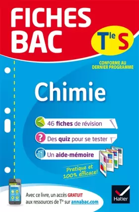 Couverture du produit · Fiches bac Chimie Tle S (enseignement spécifique): fiches de révision Terminale S