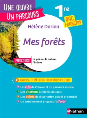 Couverture du produit · Analyse et étude de l'oeuvre - Mes Forêts de H.Dorion - Réussir son BAC Français 1re 2024 - Parcours associé la poésie, la natu