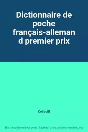 Couverture du produit · Dictionnaire de poche français-allemand premier prix