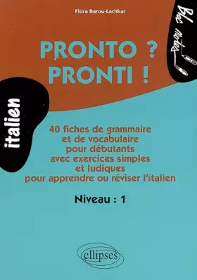 Couverture du produit · Pronto ? Pronti ! : Niveau 1