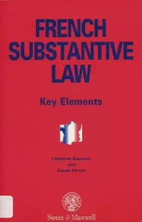 Couverture du produit · French substantive law: Key elements