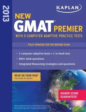 Couverture du produit · Kaplan New GMAT 2013 Premier