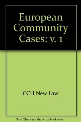 Couverture du produit · European Community Cases: 1990