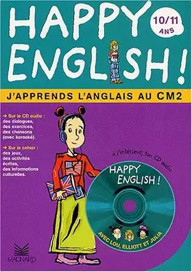Couverture du produit · Happy english ! : J'apprends l'anglais au CM2 (1CD audio)